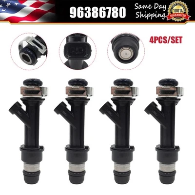 Set of 4 Fuel Injectors 96386780 FJ720 For 2004-2006 Chevrolet Aveo 1.6L 18lbs - Изображение 1 из 4