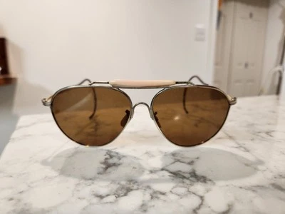 Óculos de sol vintage aviador piloto envoltório de fio - Imagem 1 de 4