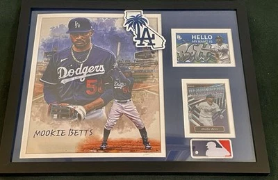 ⚾️ MOOKIE BETTS L.A.DODGERS 8x10 PIC In 11 X 14 MATTED, FRAMED, MAGNET,CARDS - Image 1 of 4