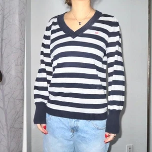 Ralph Lauren Women's Navy and Grey Jumper - Picture 1 of 5