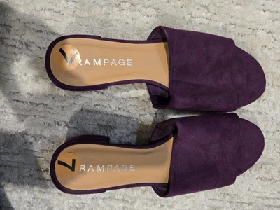 Sandalias de gamuza Rampage espalda abierta nuevas sin etiquetas - talla 7M Foto 1 de 4