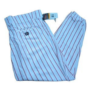 Wilson White Red Pinstripe Baseball Pants Size XXL 2XL - Picture 1 of 8