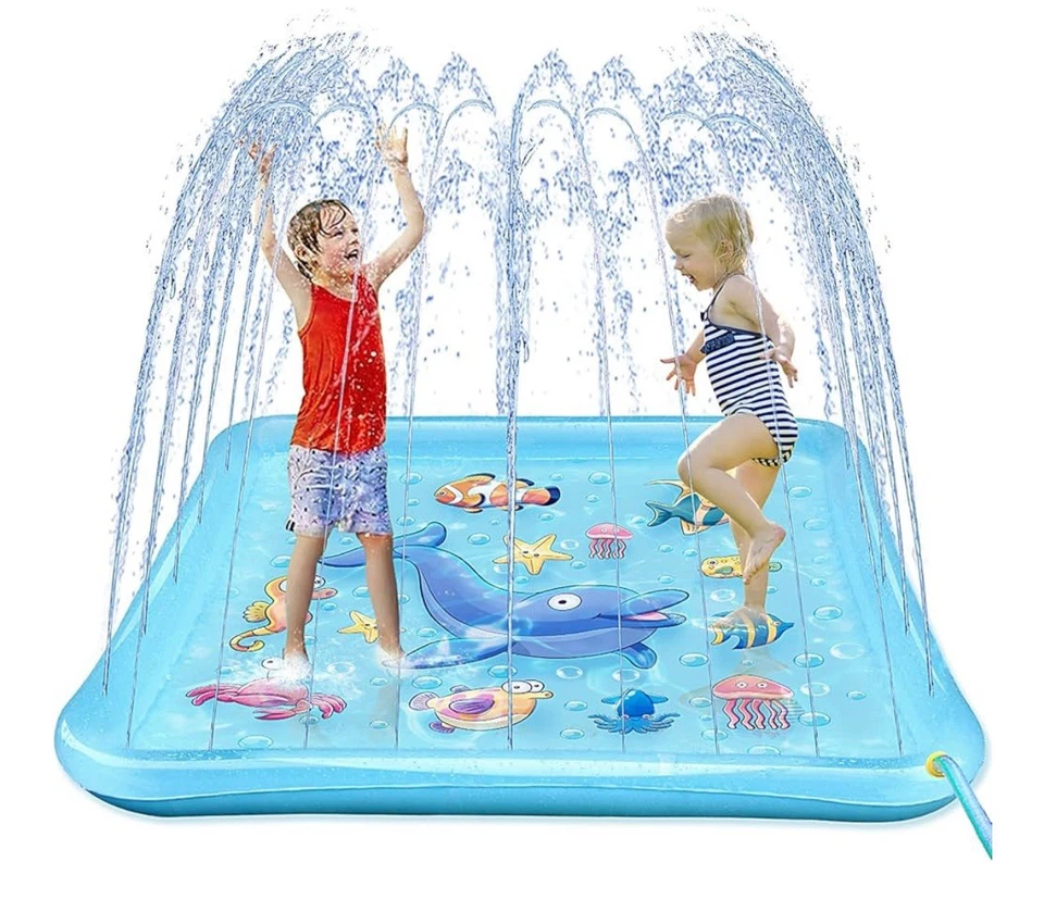 Sealed Splash Pad for Kids – 68” Sprinkle & Splash Play Mat – Water Fun - Image 1 of 4