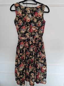 Lindy Bop, Beautiful Cotton, Lined, Full Circle At Bottom, Summer Dress, Size12 - Picture 1 of 10