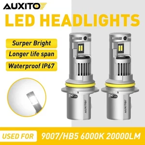 2x 9007 6000K Lamps LED Bulbs Headlight Kit IP67 Waterproof High Low Beam AUXITO - Picture 1 of 12