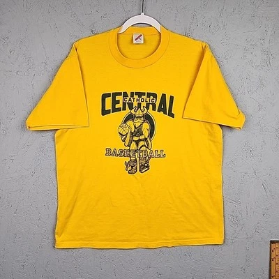 Vintage 90s Central Catholic Basketball Shirt Mens XL School Graphic Logo USA - Image 1 of 4
