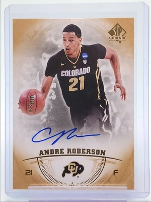 ANDRE ROBERSON 2013-14 SP AUTHENTIC AUTOGRAPH ROOKIE GOLD AUTO Q0333 - Image 1 of 2