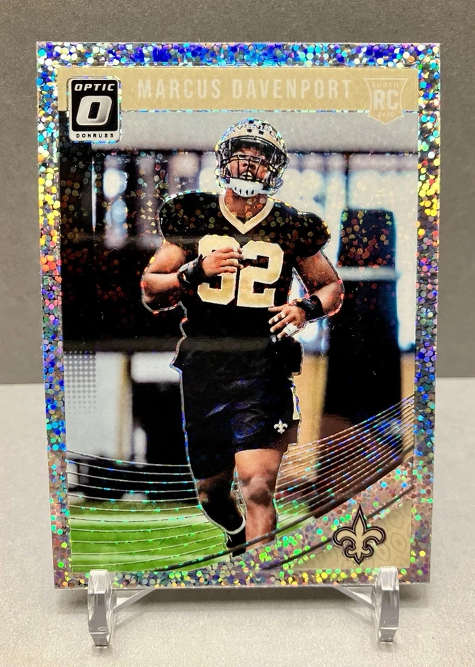 2018 MARCUS DAVENPORT Donruss Optic RC Card# 106 White Sparkle - Image 1 of 3