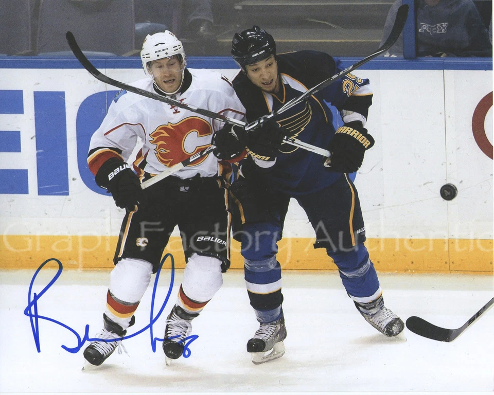 Brendan Morrison Calgary Flames Signed Autographed 8x10 Photo COA GFA - Изображение 1 из 1