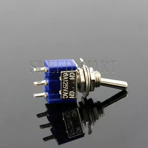 Mini interruttore a levetta scorrevole 6A 125VAC 3 pin SPDT ON-ON MTS-102 - Foto 1 di 4