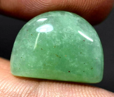 Rarest Cabochon 14.80 Ct Natural Green Aventurine Quartz Semi-Precious Gemstone - Image 1 of 3