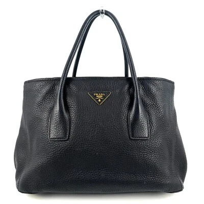 Auténtico bolso de mano PRADA Vitello cuero 2 vías negro Foto 1 de 4