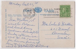 Cubierta postal escasa de la estación arcade (anexo) de Los Ángeles California 13 1930-1940 - Imagen 1 de 2