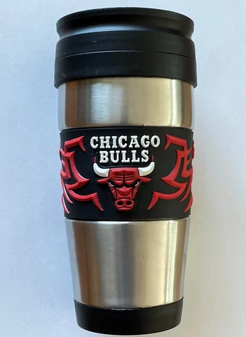 NBA Chicago Bulls Stainless Steel Travel Coffee Mug Cup Tumbler 16 oz 2nd Cover