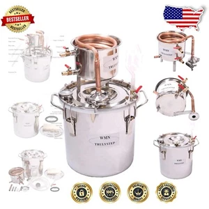 Portable 2 Gal Home Distillation Still - Perfect for Spirits & Essential Oils - Picture 1 of 11