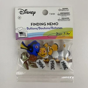 Dress It Up Disney Finding Nemo Plastic Shank Style Buttons with Dory and Squirt - Picture 1 of 3