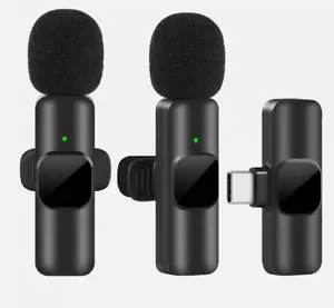 2Wireless Lavalier Microphone For phone USB Type-C Android Audio Video Recording - Picture 1 of 13