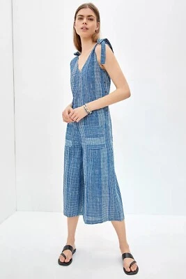 Novo Macacão Anthropologie by Kopal Geo Listrado Perna Larga Tamanho XS - Imagem 1 de 4