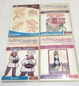 Anita Goodesign Machine Embroidery Designs Lot of 4 Home Projects CDs - Picture 1 of 10