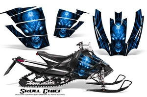 KIT DE GRÁFICOS ARCTIC CAT SNOPRO RACE 500 600 MOTO DE NIEVE CREATORX JEFE DE CALAVERA BL - Imagen 1 de 1