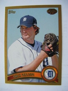 COLE NELSON #/50 GOLD 2011 Topps Pro Debut baseball card AUBURN TIGERS EDINA MN