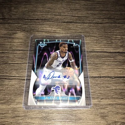 2023 Bowman U Chrome Basketball-Al-Amir Dawes Auto-SN 18/199 Blue Wave Refractor - Image 1 of 3