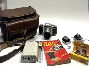 VINTAGE Exakta VX IIa Ihagee Dresde w/ Carl Zeiss Jena FLEKTOGON 35mm f/2.8 Lens - Picture 1 of 24