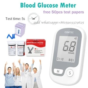 CONTEC Blutzuckermessgerät Diabetiker-Zuckertestgerät 50 Streifen - Bild 1 von 8