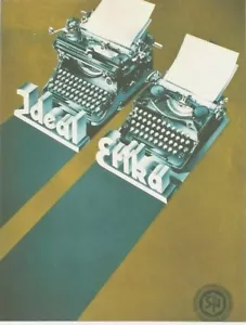 Original vintage poster JDEAL ERIKA GERMAN TYPEWRITER c.1935 - Picture 1 of 1