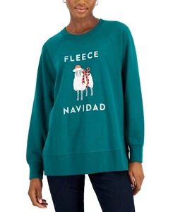 Style & Co. Women Cotton Blend Holiday Tee Sweatshirt Shirt SZ 3X - Picture 1 of 5
