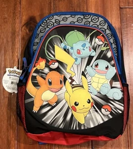Pokémon Pikachu Kids Size Backpack Black Brand New School Book Bag - Picture 1 of 6