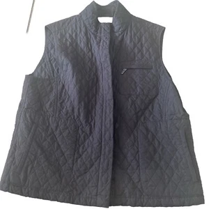 Talbots Womens Size Large Black Puffer Vest - Picture 1 of 6