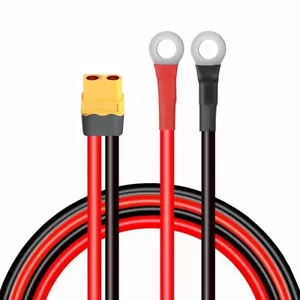 13'' 10AWG XT60 Female to O Ring Terminal Cable Connector DC Power Battery Cable - Picture 1 of 8