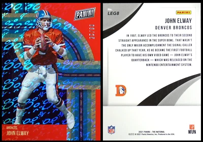 2021 PANINI The National John Elway Diskettes Parallel  SSP 8/25  HOF - Image 1 of 3