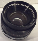 Petri CC 55mm f/2 Prime Camera Lens Fits Petri Flex Breech Lock, Blades Stuck