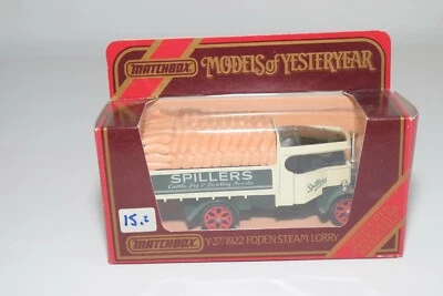 A35 1:43 MATCHBOX YESTERYEAR FODEN STEAM WAGON CAMION SPILLERS NUOVO CON SCATOLA - Immagine 1 di 4