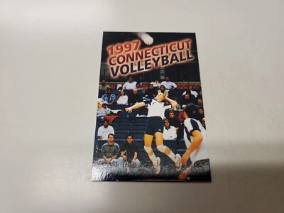 Tarjeta de calendario de bolsillo de voleibol JS15 Connecticut, University UConn 1997 Foto 1 de 2