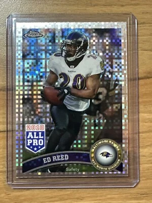 Ed Reed 2011 Topps Chrome Xfractor #158 Baltimore Ravens - Image 1 of 2