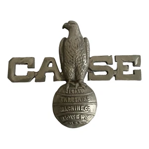 J.I. Case Eagle Threshing Machine Co. 18" Embossed Cast Iron Farm Tractor Sign - Picture 1 of 8