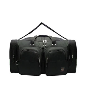 Small BLACK DUFFELBAG DUFFEL Gym BAG Bags New Carry On Tote Sport Heavy Duty 19 - Picture 1 of 7