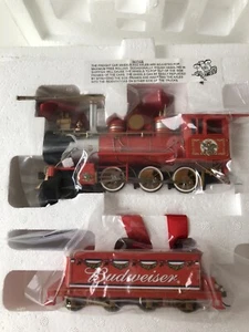 Hawthorne Village BUDWEISER Holiday Express Steam Engine Train Set With Track - Picture 1 of 10