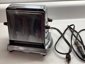 Antique Manning Bowman & Co Double Sided Art Deco Chrome Toaster - Picture 1 of 20
