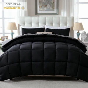 Yalamila 3 Pieces Bed in a Bag Comforter Set,Black/Grey, - Picture 1 of 2