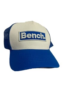 Vintage BENCH Blue White Mesh Trucker Hat One Size Fits All vtd - Picture 1 of 5