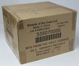 FTV From the Vault: Legends  5 Box Case MTG Magic The Gathering - Picture 1 of 1