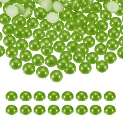 1000Pcs Half Pearl,4mm Plastic Half Flatback Pearls Cabochon(Dark Green) - Image 1 of 4