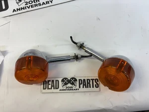 Harley rear single filament football turn signal directional relocation standoff - Picture 1 of 3