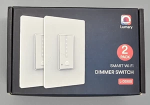 Lumary L-DS100 Smart Wi-Fi DIMMER SWITCH works w/ WiFi 2 PACK New in box - Picture 1 of 7