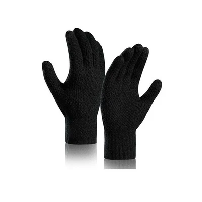 Guantes térmicos de invierno elásticos a prueba de viento con pantalla táctil guantes cálidos para hombres mujeres Foto 1 de 4