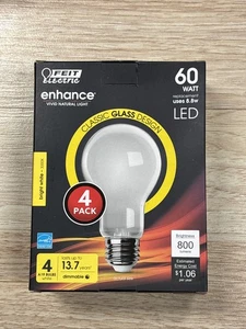 (4-Pk) Feit Electric A1960/930CA/FIL/4 A19 A Line Pear LED Light Bulb 15839 Read - Picture 1 of 3